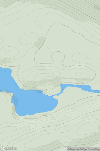 Thumbnail image for Dun Dubh [Loch Lomond to Strathyre] showing contour plot for surrounding peak
